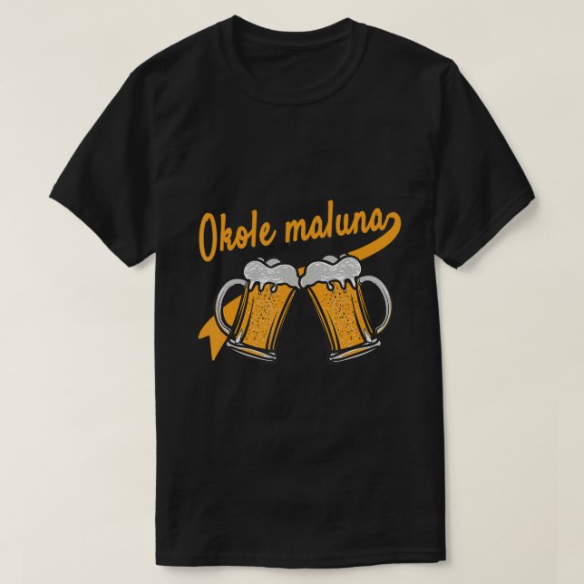 Camiseta Okole Maluna Hawaii Cheers Beer Bebendo Patric (Frente do Design)