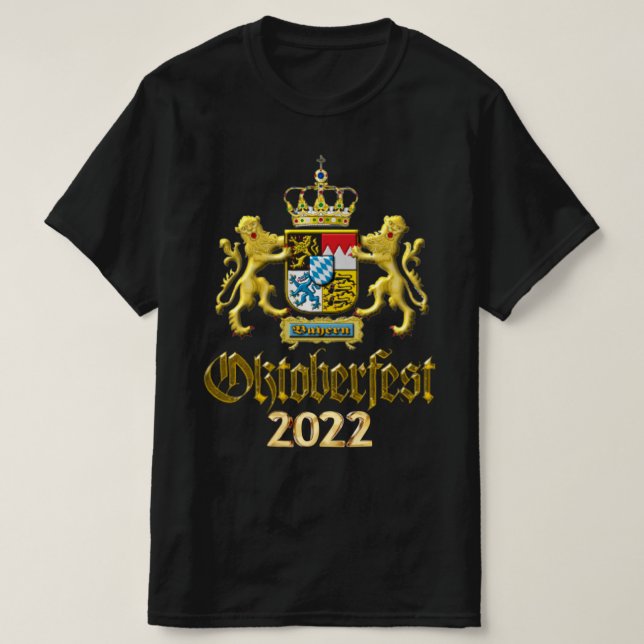 Camiseta Oktoberfest 2022 Bavaria Crest T-shirt (Frente do Design)