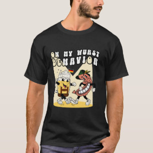 Camiseta Oktoberfest 2024 Em Meu Comportamento De Wurst Bee