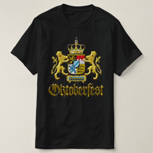 Camiseta Oktoberfest Bavaria Crest (Frente do Design)