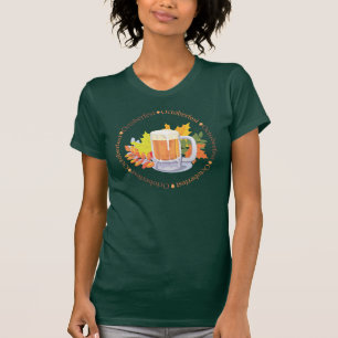 Camiseta Oktoberfest Beer e Autumn Leaves