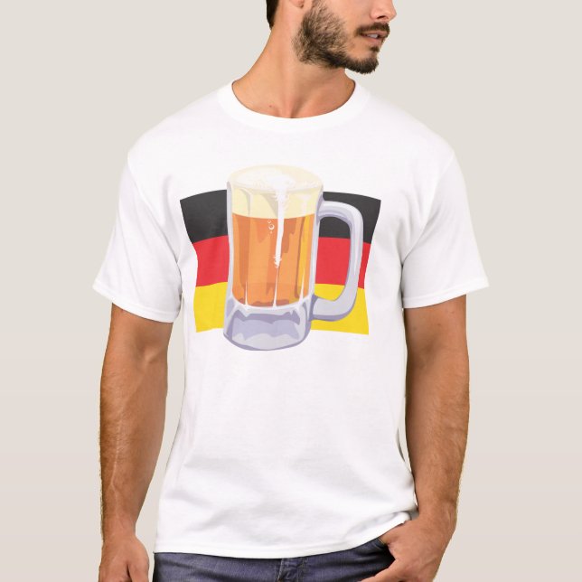 Camiseta Oktoberfest Beer e Bandeira alemã (Frente)