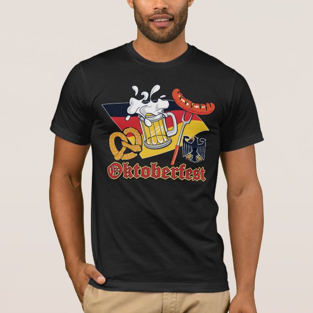 Camiseta Oktoberfest Beer e Pretzels (Frente)