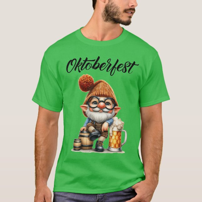 Camiseta Oktoberfest Beer Gnome (Frente)