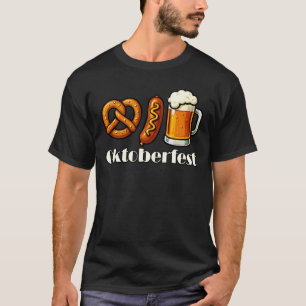 Camiseta Oktoberfest Beer Sausage Pretzel