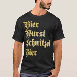 Camiseta Oktoberfest BIER WURST SCHNITZEL BIER Funny Alemão