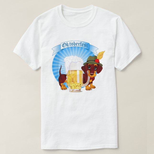 Camiseta Oktoberfest Dachshund (Frente do Design)