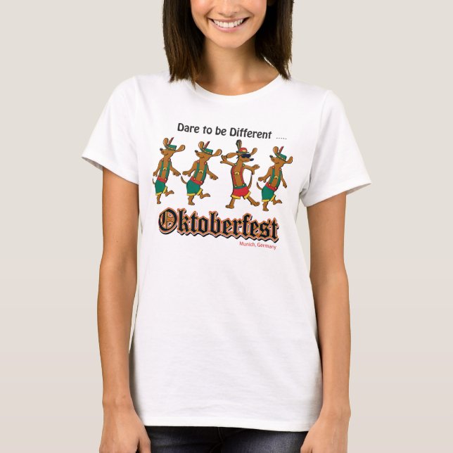 Camiseta Oktoberfest Dançando fundos (Frente)