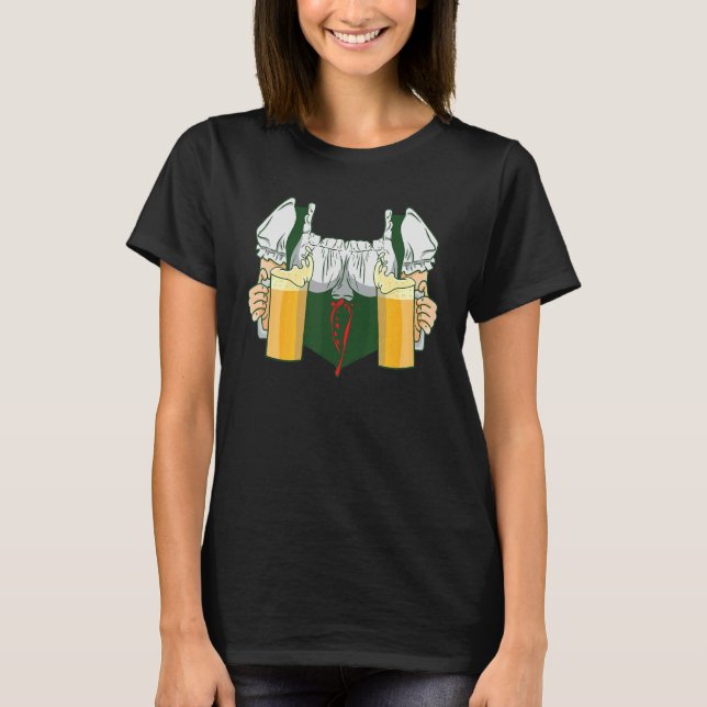 Camiseta Oktoberfest Dirndl Replacement Halloween (Frente)