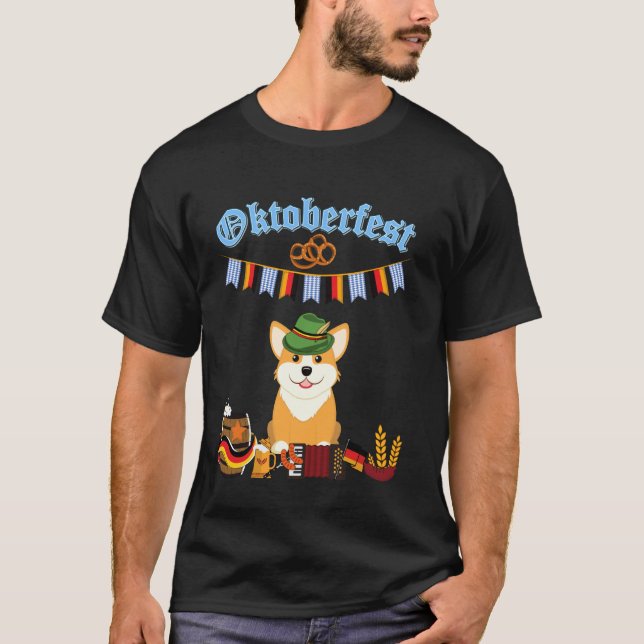 Camiseta Oktoberfest do Corgi (Frente)
