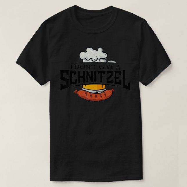 Camiseta Oktoberfest Eu Não Dou Um Schnitzel Funny Alemão B (Frente do Design)