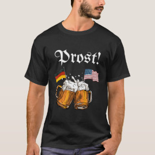 Camiseta Oktoberfest For Ger American Flag Prost