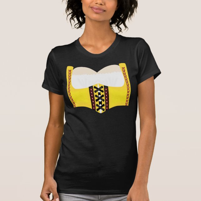 Camiseta Oktoberfest German Corset Costume T Shirt (Frente)