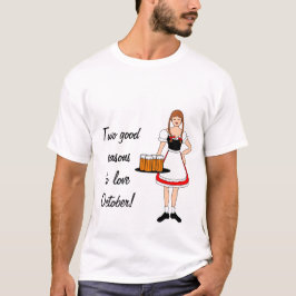 Camiseta Oktoberfest Girl and Beer - Personalizável