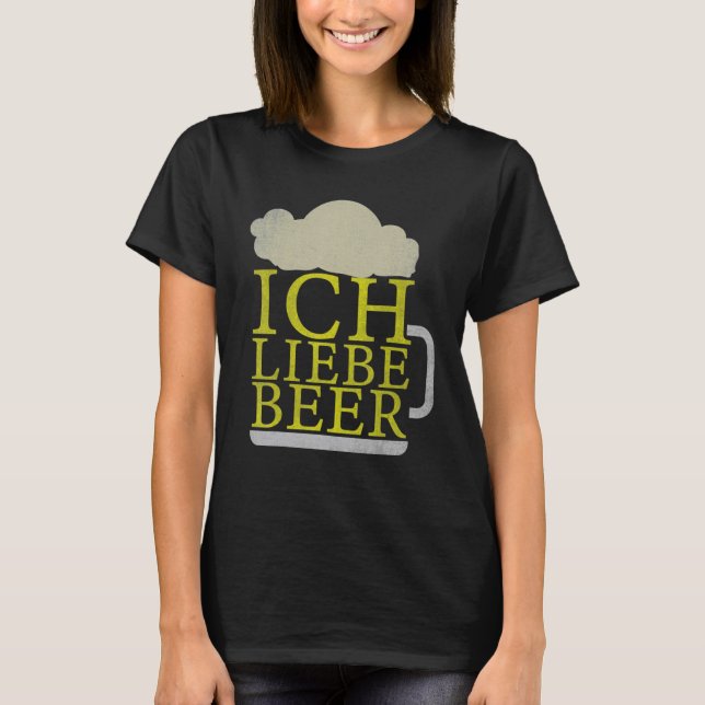 Camiseta Oktoberfest Ich Love Beer Retro German Bavarian Fe (Frente)