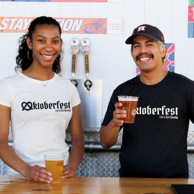 Camiseta Oktoberfest Let's Get Knotty Typography Funny Pun (Criador carregado)