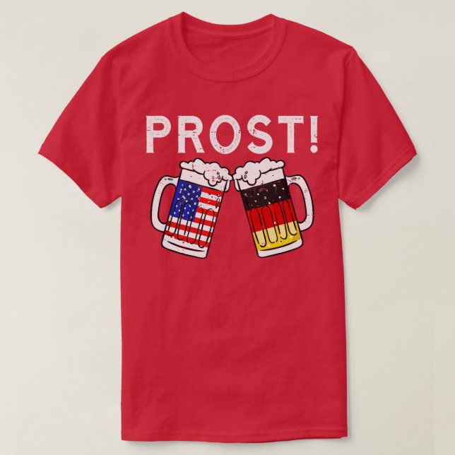 Camiseta Oktoberfest Men Women American German Flag Beer Pr (Frente do Design)