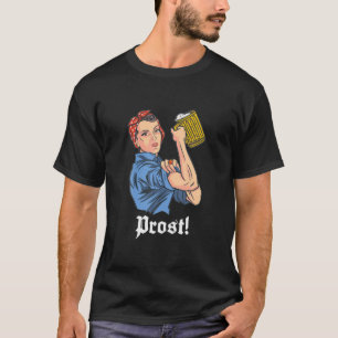Camiseta Oktoberfest - Mulher Com Caneca De Cerveja Alemã