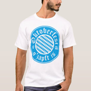 Camiseta Oktoberfest O’zapft É A Alemanha Camiseta-T Bávaro