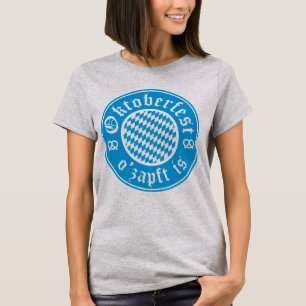 Camiseta Oktoberfest O’zapft É A Alemanha Camiseta-T Bávaro