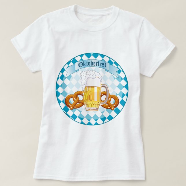 Camiseta Oktoberfest Pretzels & Beer (Frente do Design)