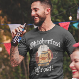 Camiseta Oktoberfest Prost Vintage Caneca de cerveja alemã 