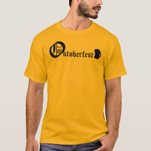 Camiseta Oktoberfest Silhouette Beer e Pretzel