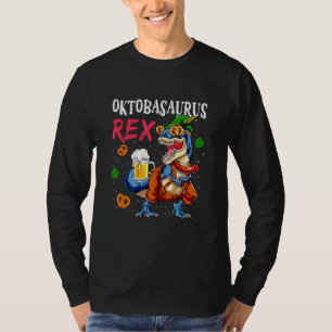 Camiseta Oktoberfest T-Rex Lederhosen Dinosaur Cos