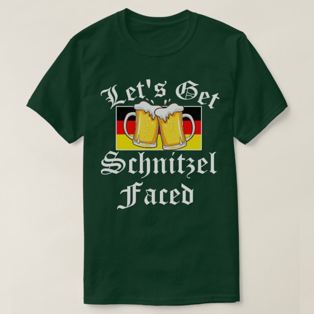 Camiseta Oktoberfest - Vamos Enfrentando Schnitzel Enfrenta (Frente do Design)