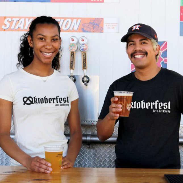 Camiseta Oktoberfest Vamos Get Knotty Typografia Funny Pun (Oktoberfest Let's Get Knotty Typography Funny Pun T-Shirt)