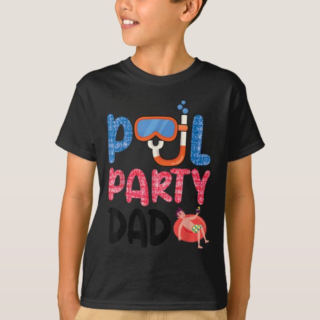 Camiseta Ol Party Dad Fun With Floatie And Trocal Vibes Fat (Frente)