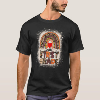 Camiseta Olá 1ª Série Arco-íris Descolorido Primeiro Dia De