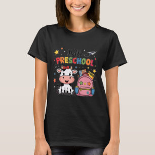Camiseta Olá, 100 Dias De Vaca De Cuta Da Pré-Escolas, 100