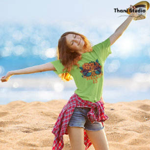 Camiseta Olá 13 Tropical Vintage Retro Summer Birthday