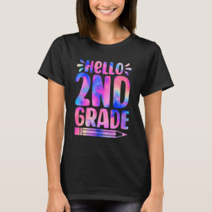 Camiseta Olá 2ª Série Tie Dye Primeiro Dia de Volta às Aula