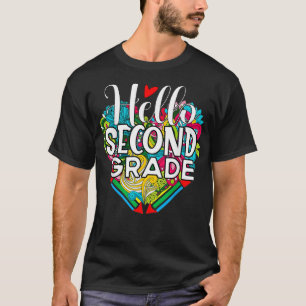 Camiseta Olá, 2º ano Engraçado Voltar ao segundo escolar