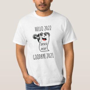 Camiseta Olá 2022 Adeus papel higiênico 2021