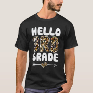 Camiseta Olá 3ª Série Estampa de Leopardo Professor(a) da P