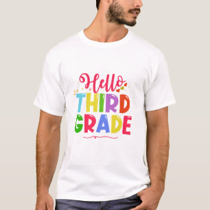 Camiseta Olá, 3º ano de volta à escola, 3º dia da escola