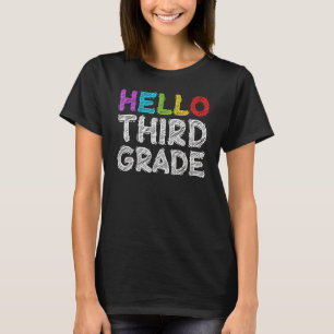 Camiseta Olá, 3º ano do 3º ano, de volta à escola