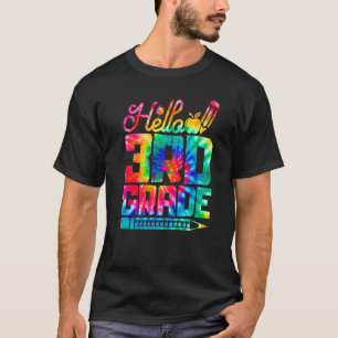 Camiseta Olá, 3º ano, Tie Dye De Volta À Escola No Primeiro