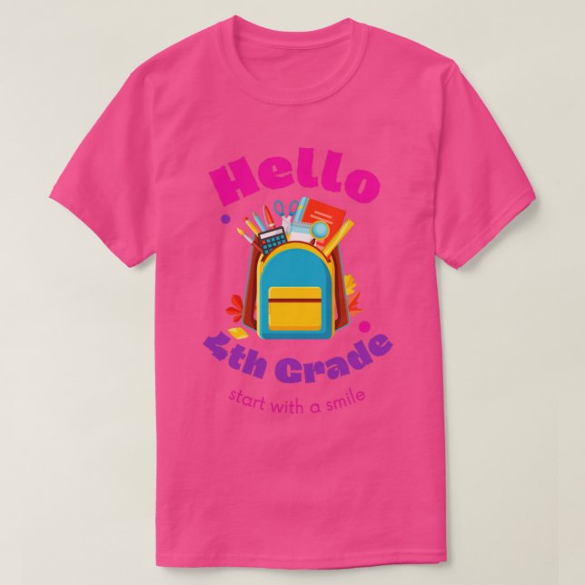 Camiseta Olá 4ª série de volta à escola2 (Frente do Design)