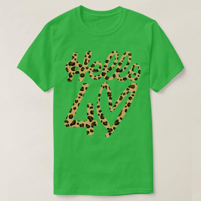 Camiseta Olá 40 Leapord 8 (Frente do Design)
