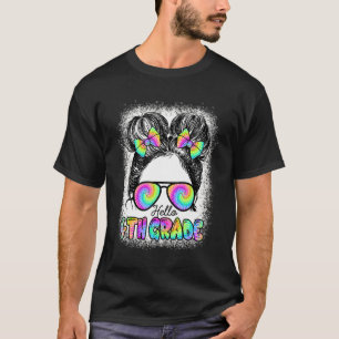 Camiseta Olá, 4.º ano, Meninas de Arma, Tie Dye Bonitinho