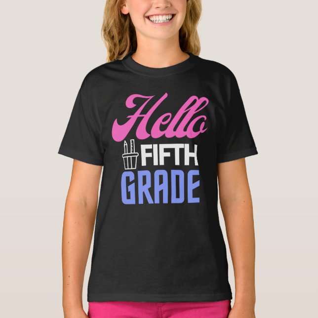 Camiseta Olá 5º ano, De Volta À Escola (Frente)