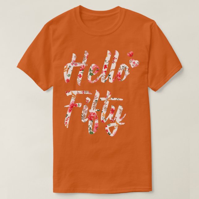 Camiseta Olá 50 Felizes 50º aniversário 50 anos 1973 (Frente do Design)