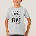 Camiseta Olá, 5 5 Birthday<br><div class="desc">Olá,  T-Shirt de aniversário de cinco 5</div>
