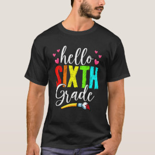 Camiseta Olá 6º Ano Fofo Volta às Aulas Sexto Ano Ens
