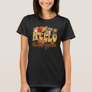 Camiseta Olá 9º Nono Ano Volta às Aulas Primeiro Dia Chá