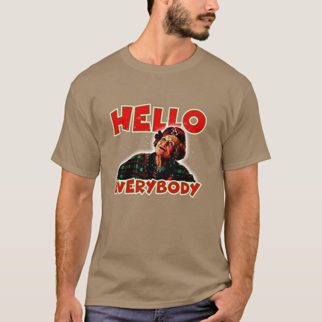 Camiseta olá a todos engraçado (Frente)